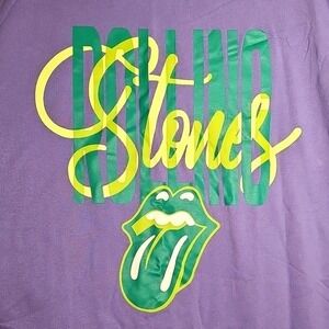 Fantastic Fawn The Rolling Stones Oversized Purple Grahic T-shirt 2X-3X